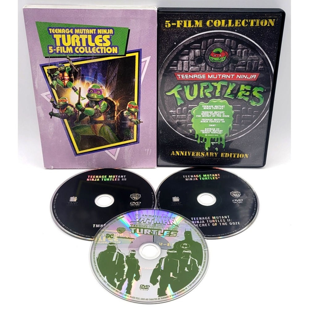 5 Film Collection: TMNT Anniversary Edition (DVD) (2020) W/SLIPCOVER